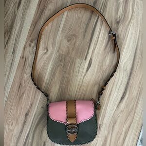 Coach tricolor saddlebag
